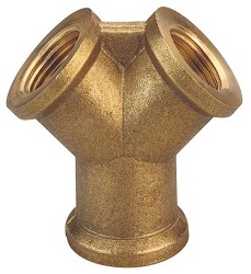 Y-kus 3/8 vnut. mosadz