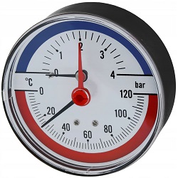 TERMOMANOMETER 120C/4BAR ZAD